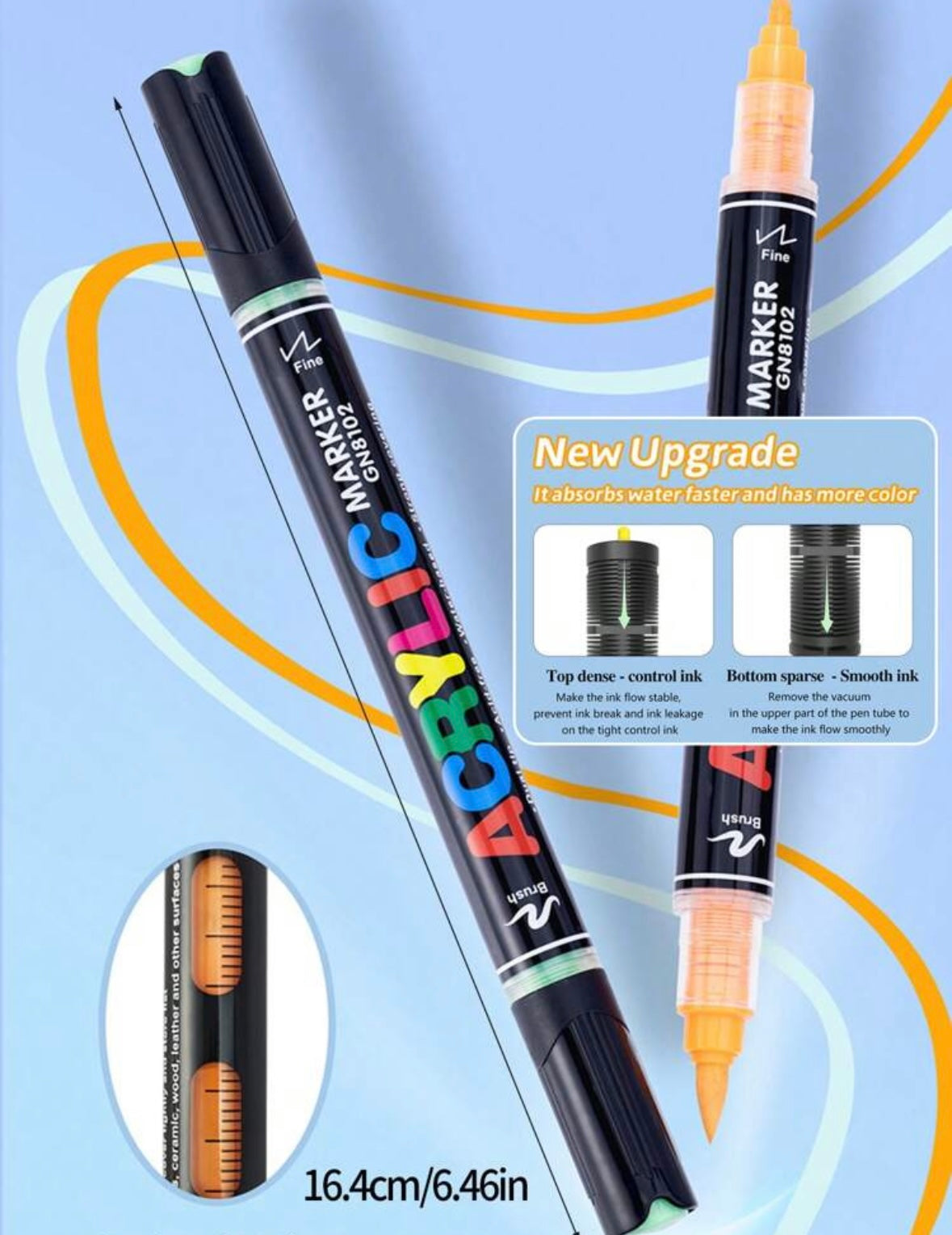 Acrylic Markers Dual-Tip (120 colors)