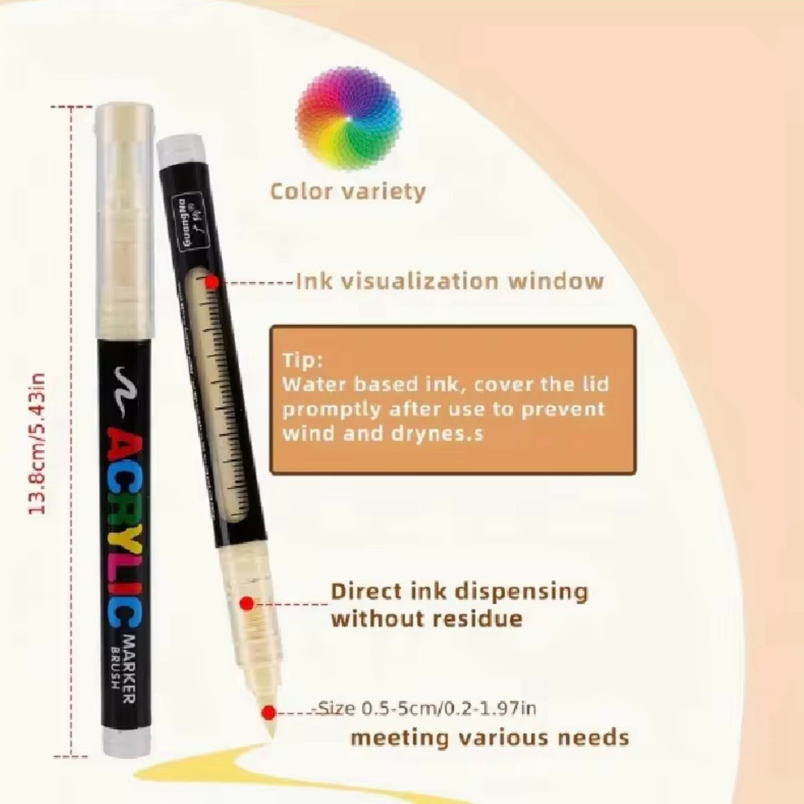 GuangNa Acrylic Markers - 366 colors (Bag)