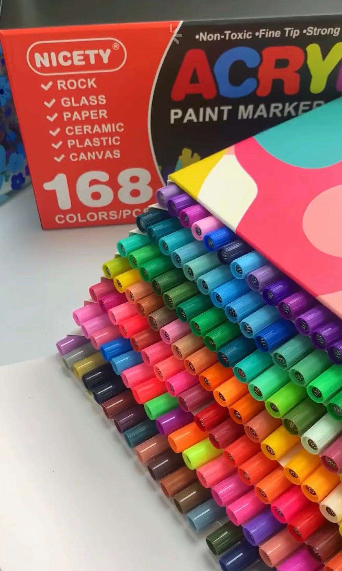 Nicety Acrylic Markers - 168 colors (Thin Brush)