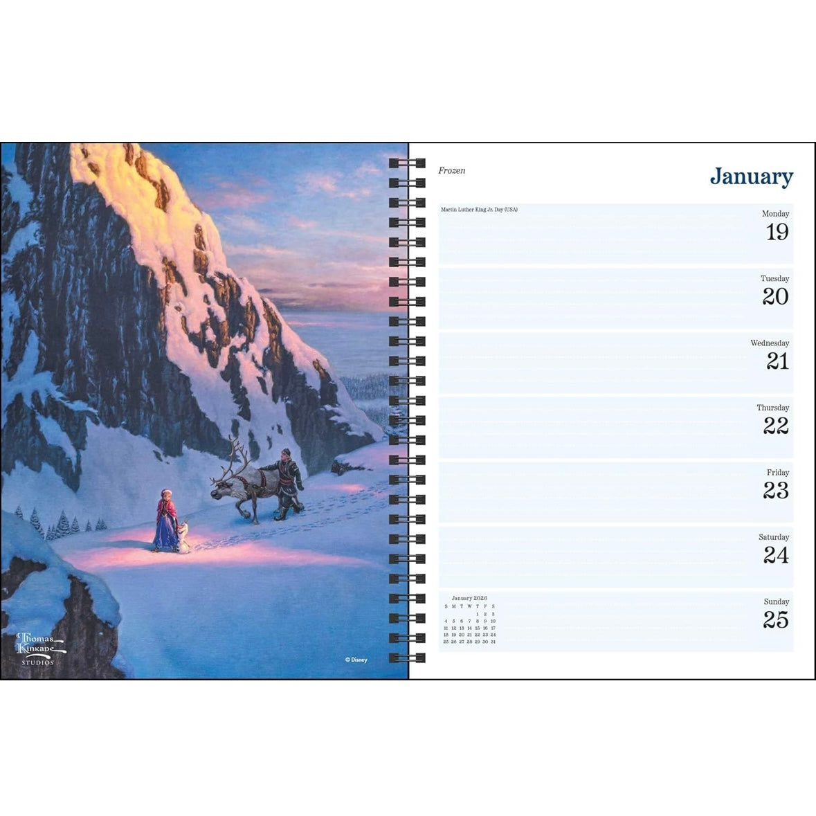 Weekly Monthly Calendar By Thomas Kinkade 2026