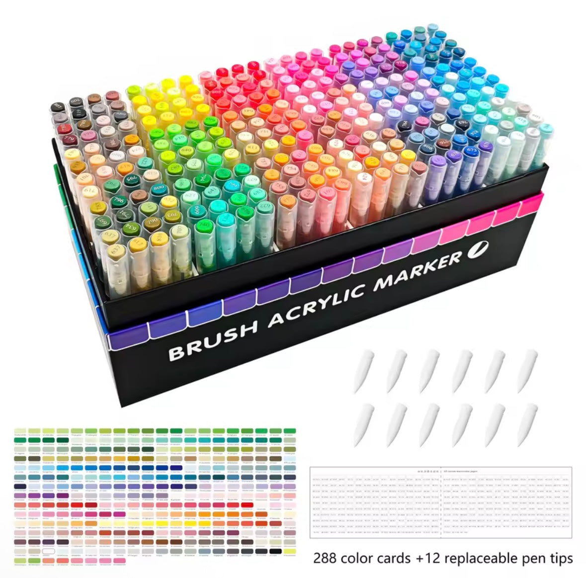 Acrylic Markers - 288 colors (Box)