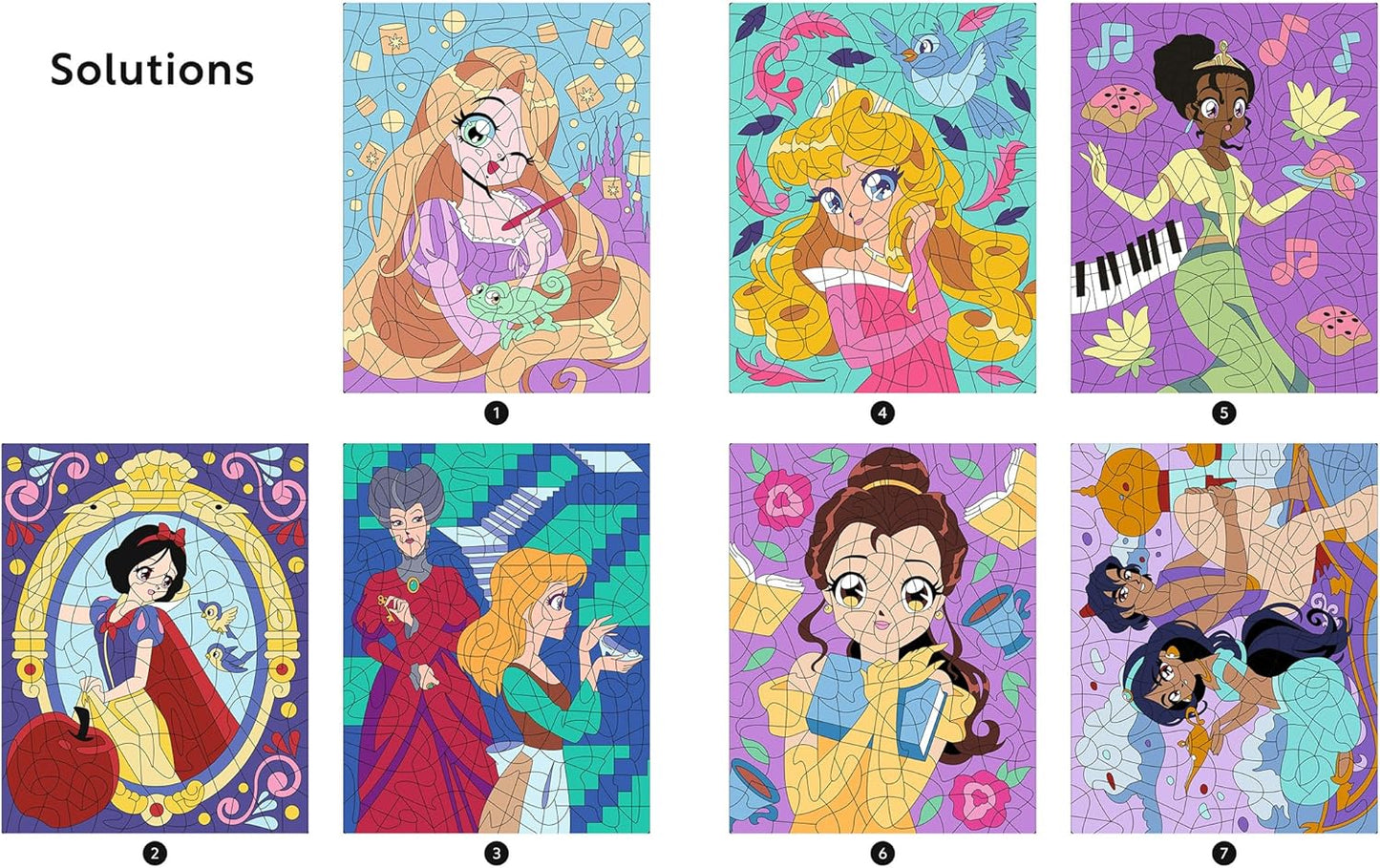 Kids Coloring By Numbers (Princess Anime)