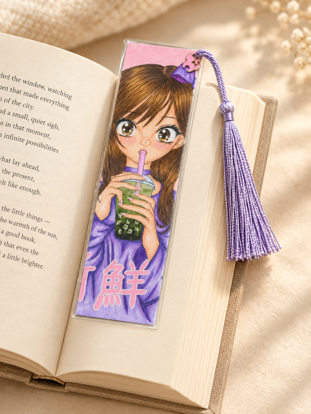 Hand Colored Bookmark