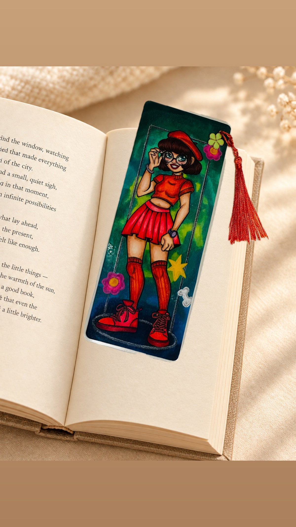 Hand Colored Bookmark (Large)