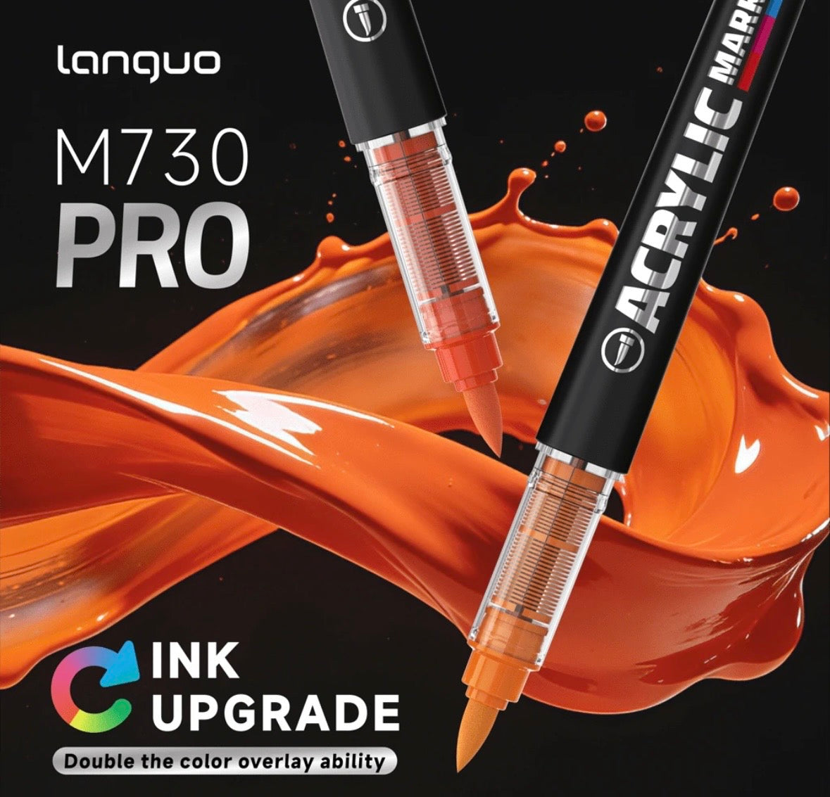 Languo Pro Acrylic Markers (Dark Skin - 9 colors)
