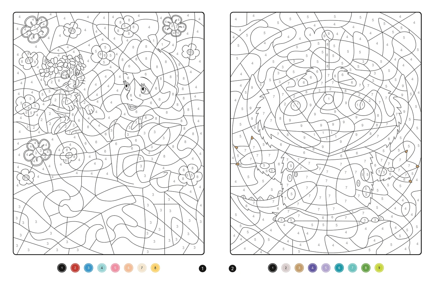 Kids Coloring By Numbers (Cute & Sweet)