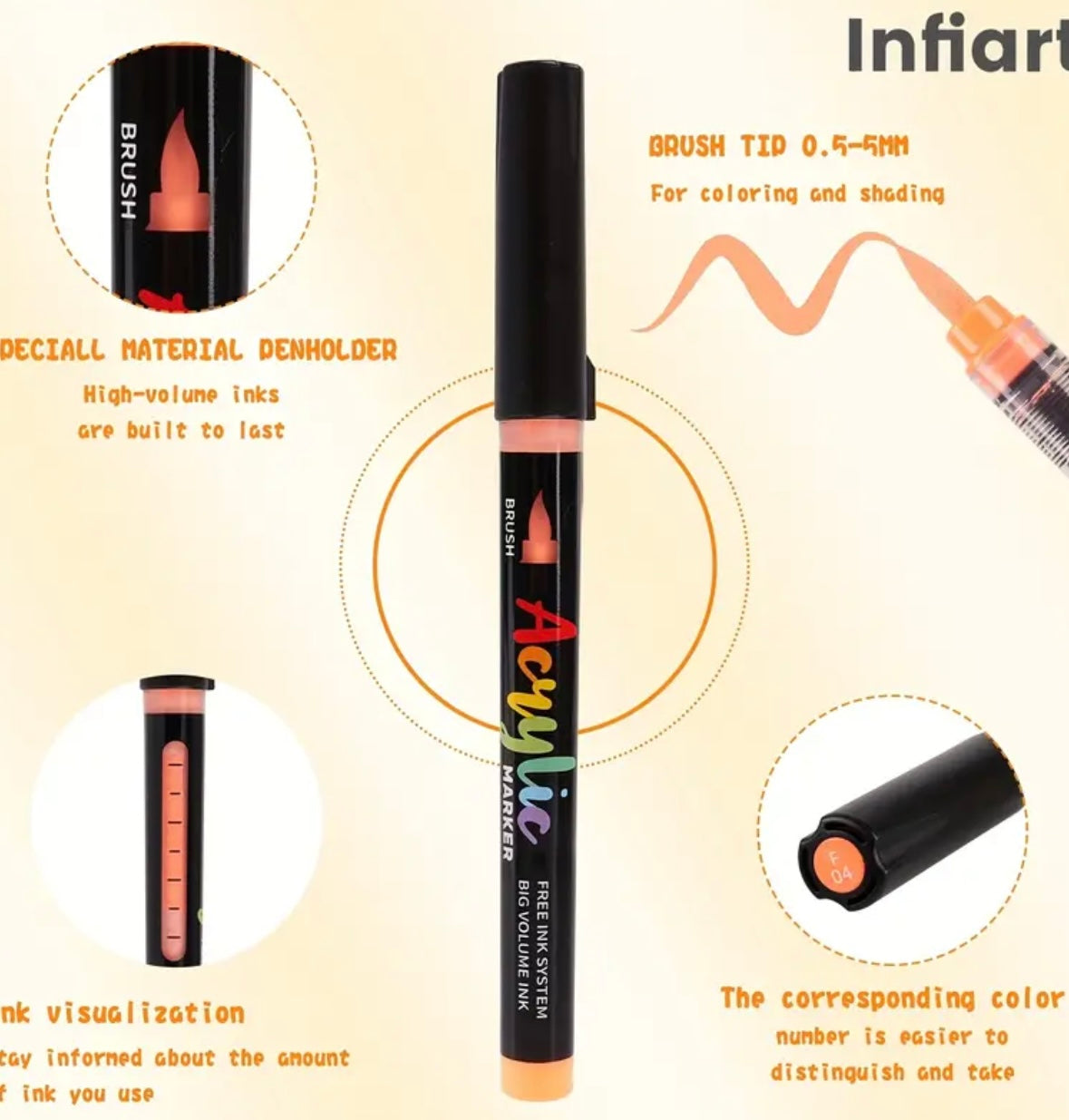 Infiart Acrylic Markers (240 colors)