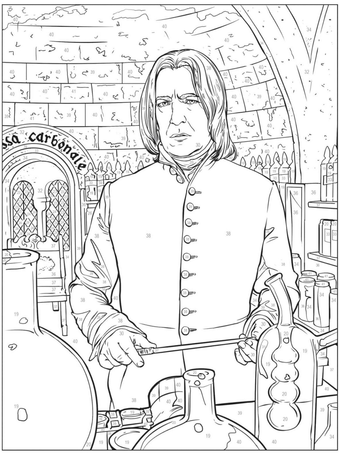 Easy Coloring By Numbers (Harry Potter)