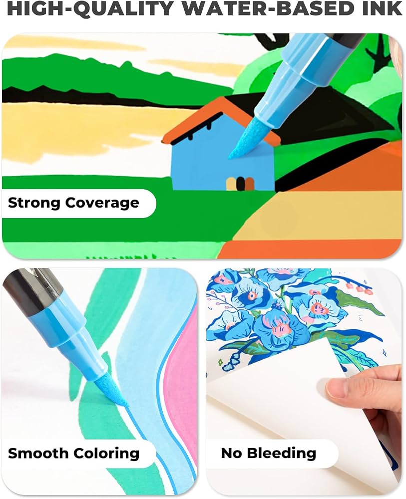 JustArt Acrylic Markers (48 Colors)