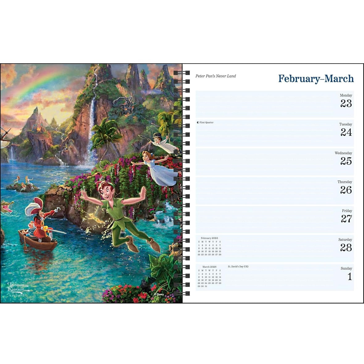 Weekly Monthly Calendar By Thomas Kinkade 2026