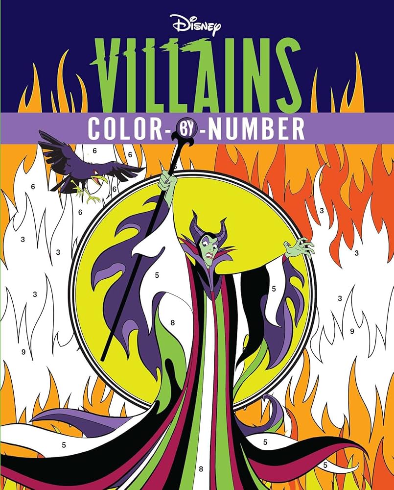 Easy Coloring By Numbers (Villains)