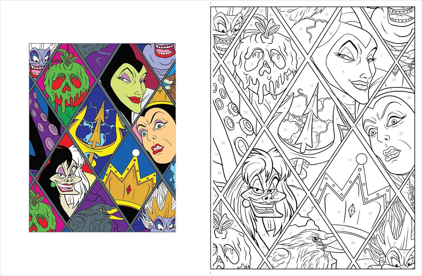 Easy Coloring By Numbers (Villains)