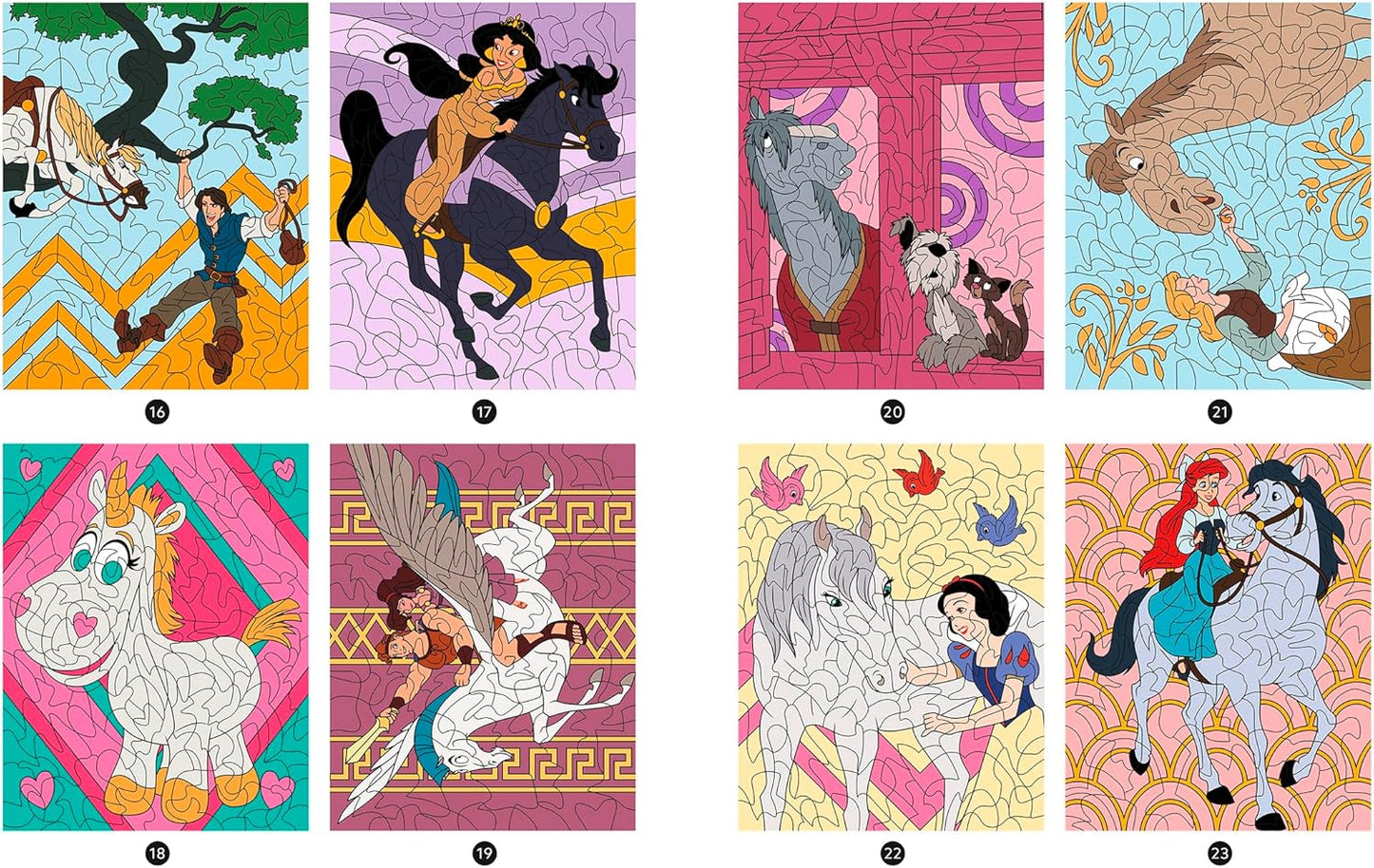 Kids Coloring By Numbers (Heros & Horses)