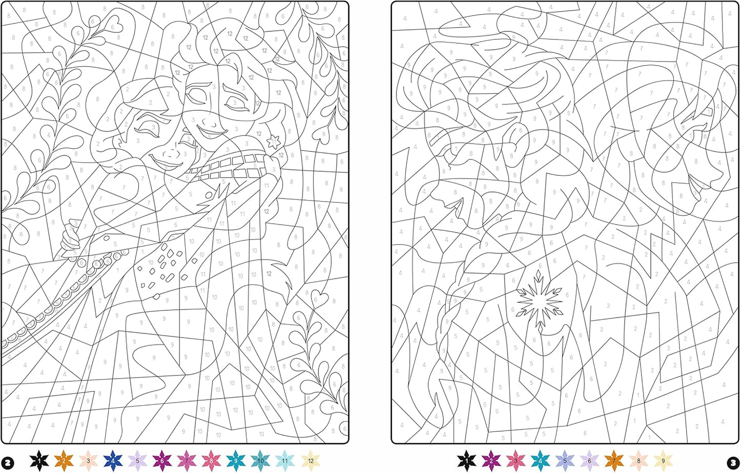 Kids Coloring By Numbers: Frozen