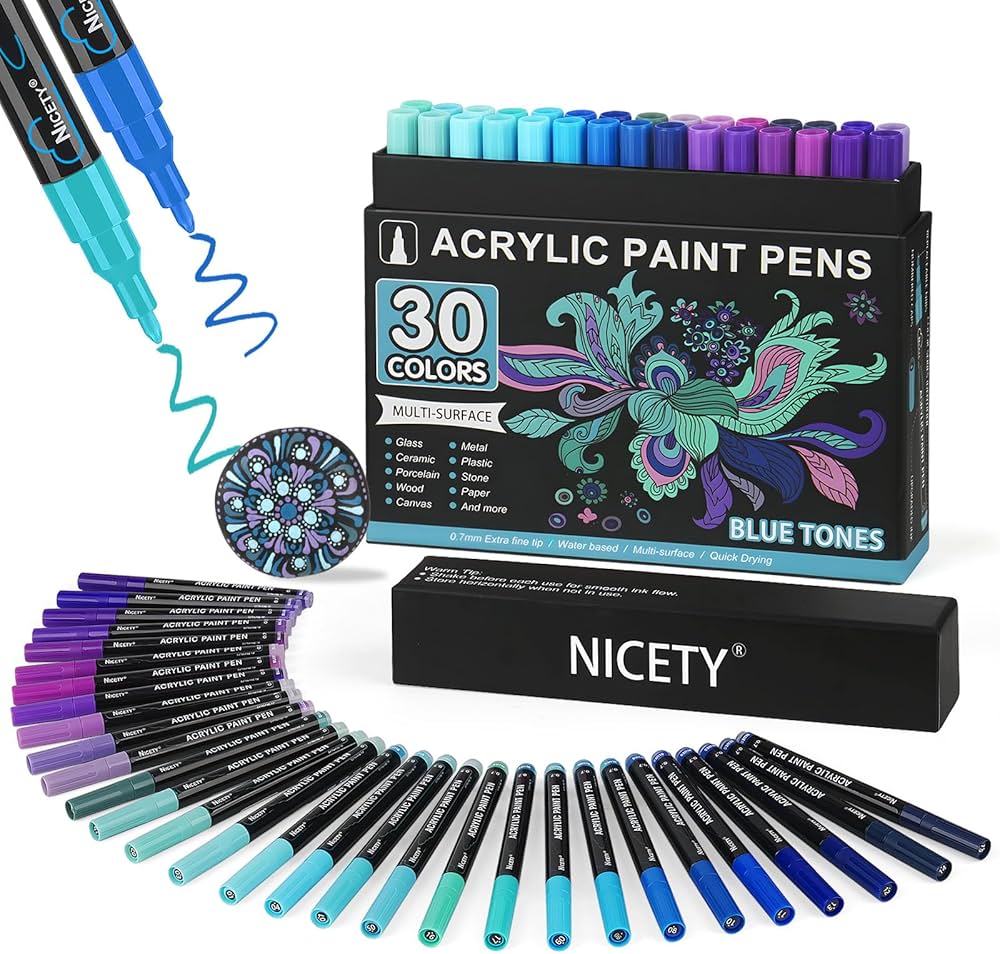 Nicety Acrylic Markers (Blue)
