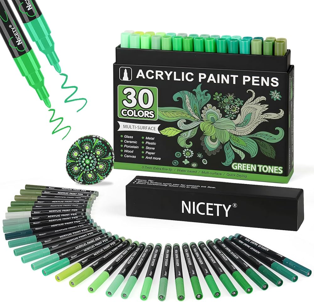 Nicety Acrylic Markers (Green)