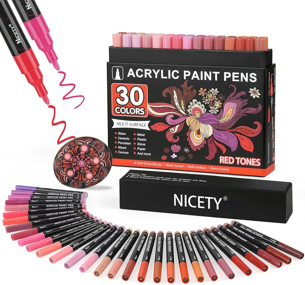 Nicety Acrylic Markers (Red)