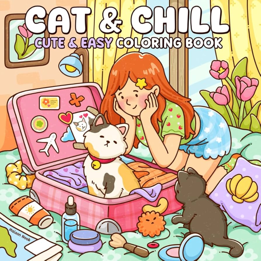 Alcohol Markers Coloring Book
: Cat & Chill