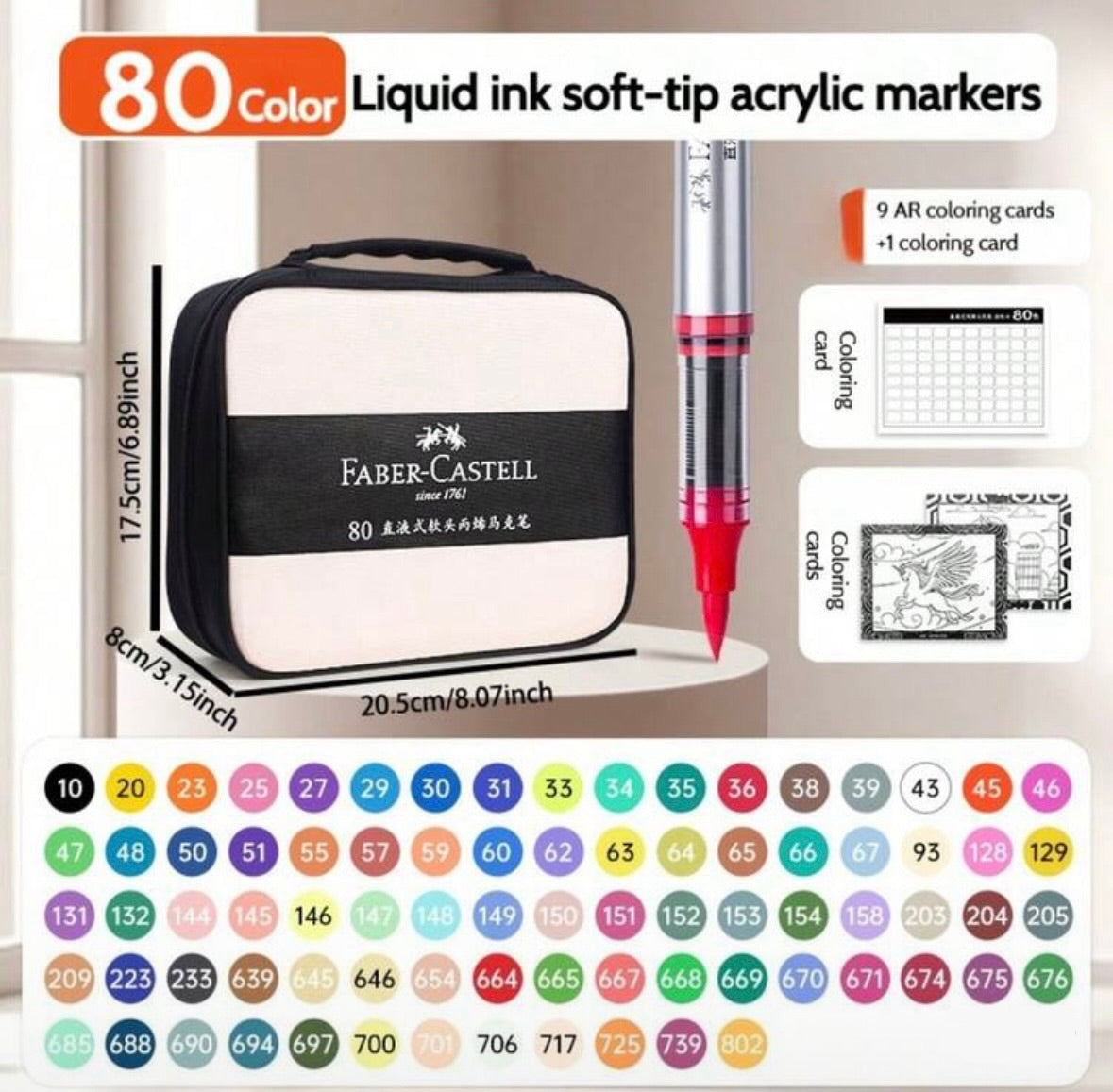 Faber Castell Acrylic Markers (80 Colors)