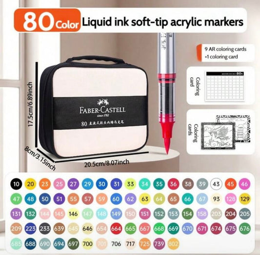 Faber Castell Acrylic Markers (80 Colors)