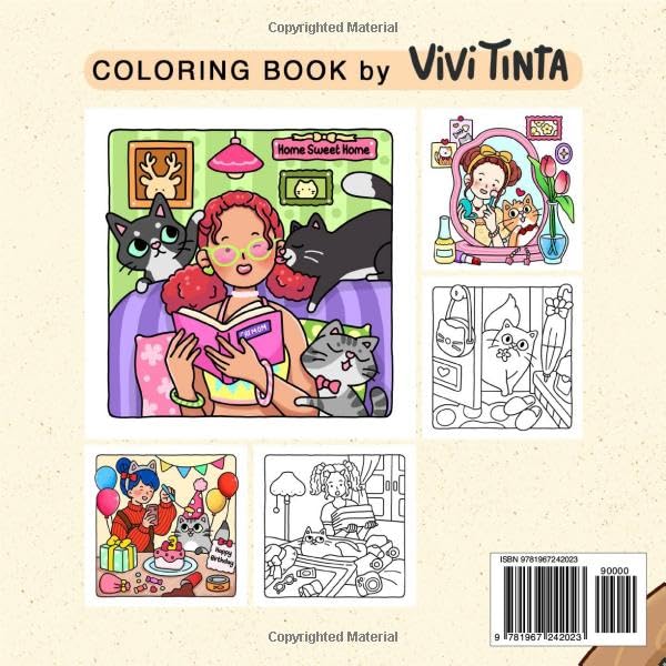 Alcohol Markers Coloring Book : Cat Mom