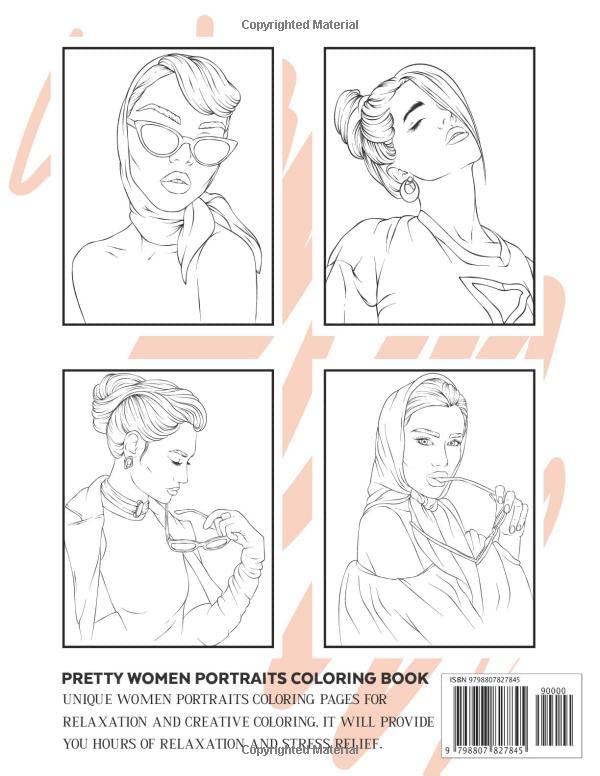 Alcohol Markers Coloring Book : Portraits