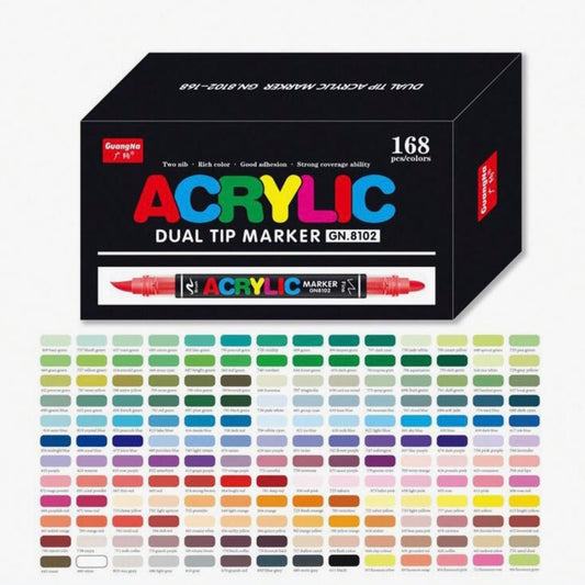 Acrylic Markers Dual-Tip (168 colors)