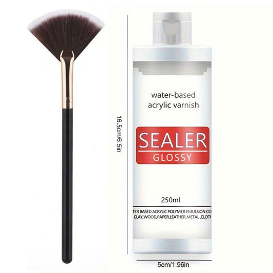 Acrylic Varnish + Brush (Gloss - 250 ml)