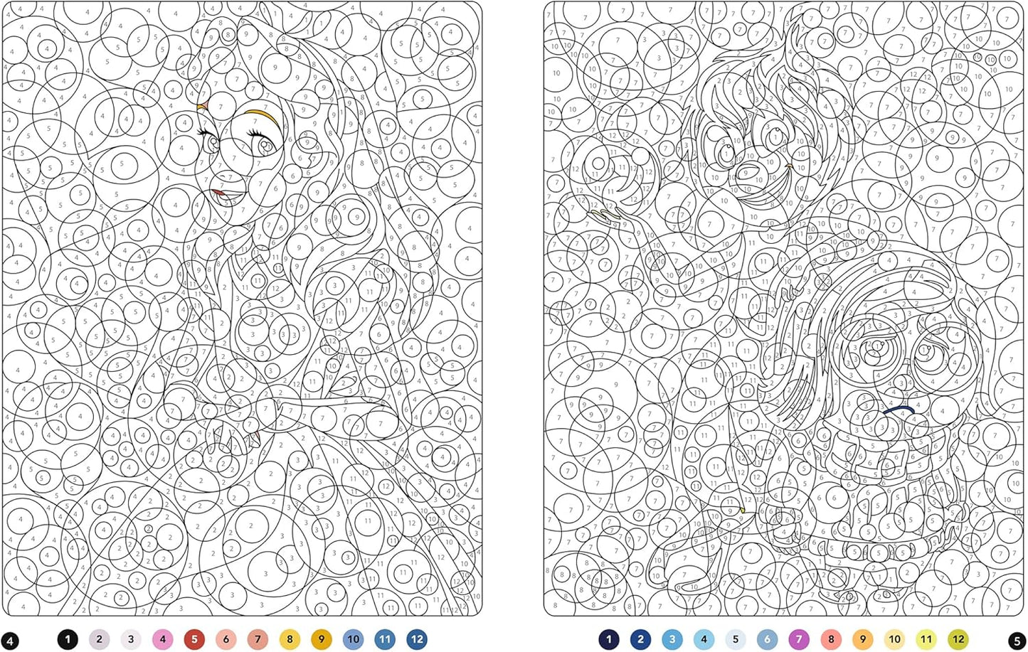 Kids Coloring By Numbers (Circles)