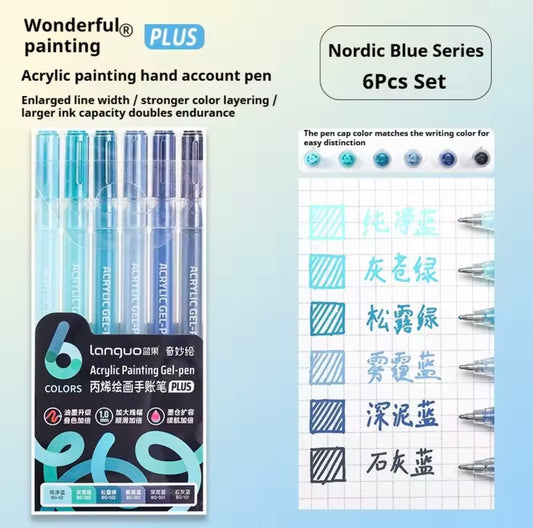 Languo Acrylic Gel Pens (Nordic Blue)