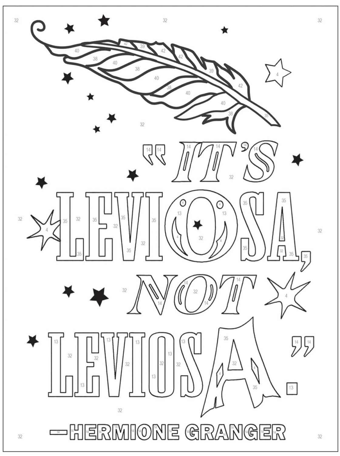 Easy Coloring By Numbers (Harry Potter)