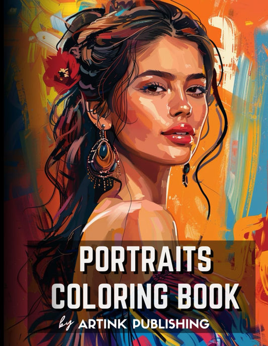 Alcohol Markers Coloring Book : Portraits