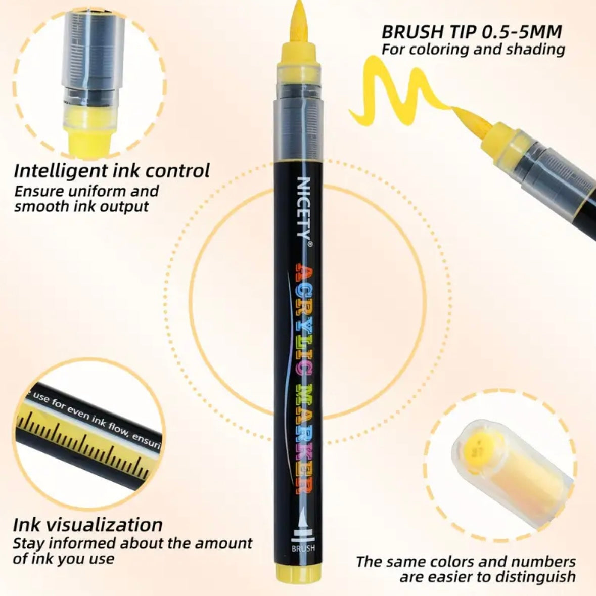 Nicety Acrylic Markers (180 colors)