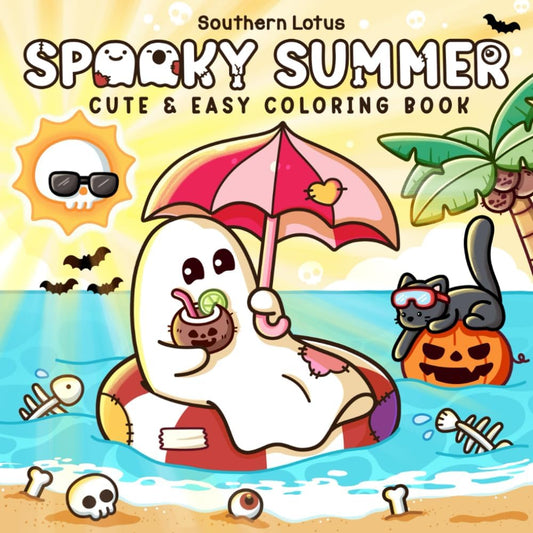 Alcohol Markers Coloring Book : Spooky Summer