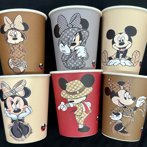 Mickey & Minnie Paper Coffee Cups