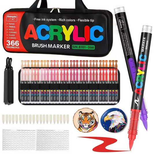 GuangNa Acrylic Markers - 366 colors (Bag)