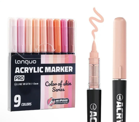 Languo Pro Acrylic Markers (Colorful Skin)