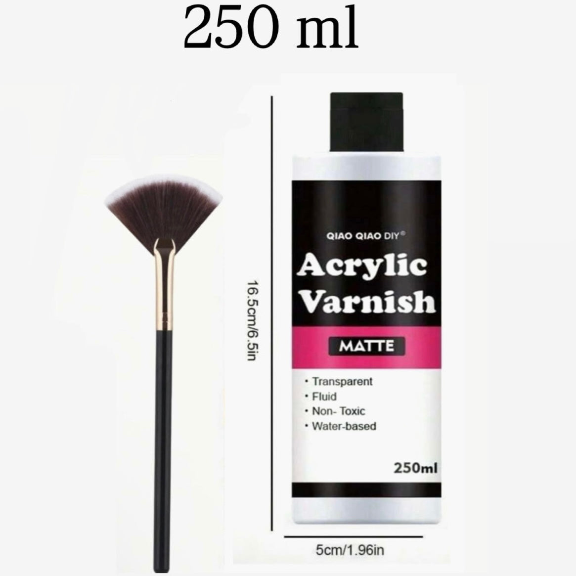 Acrylic Varnish + Brush (Matte - 250 ml)