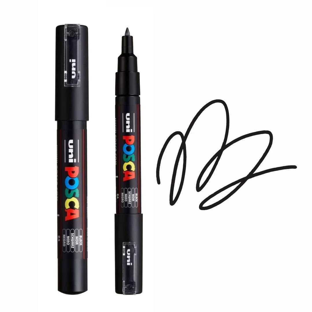 Posca Black Acrylic Marker (PC-1M)