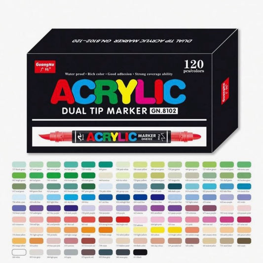 Acrylic Markers Dual-Tip (120 colors)