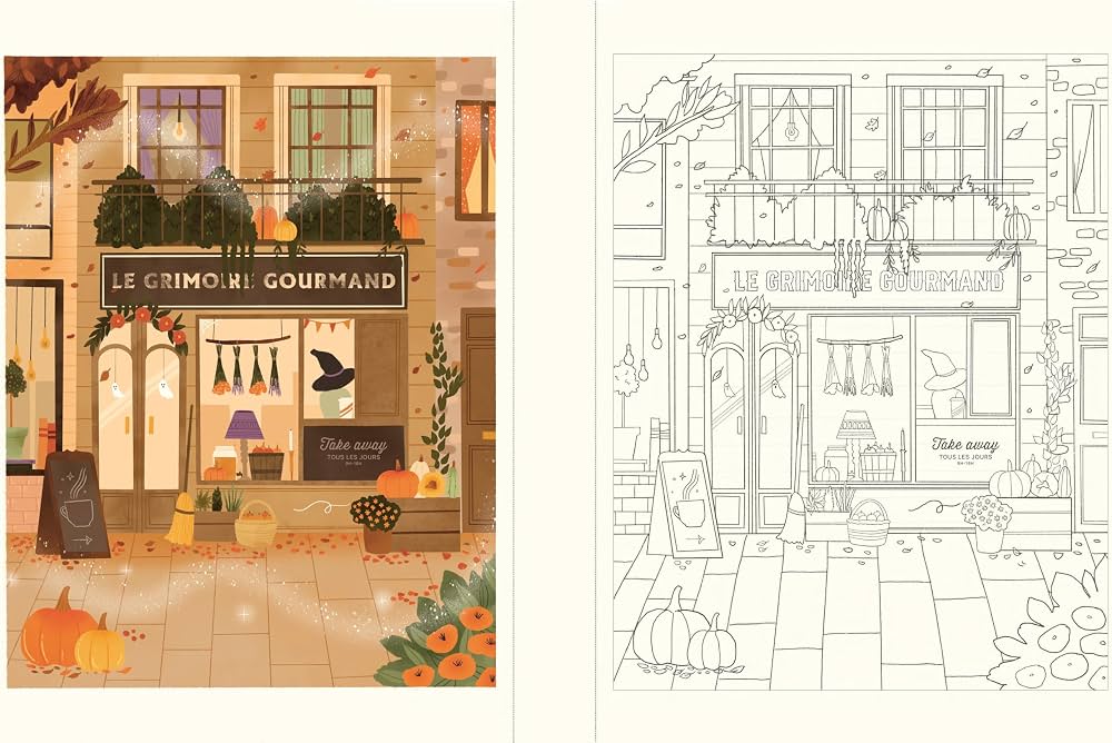 Urban Life Watercoloring Coloring Book