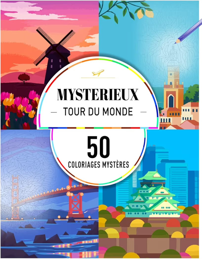 Marveilleux Mystery Coloring Book: Tour Du Monde