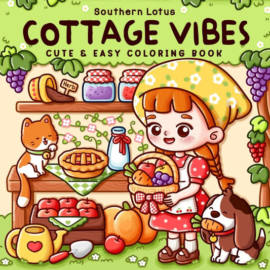 Alcohol Markers Coloring Book : Cottage Vibes