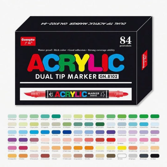 Acrylic Markers Dual-Tip (84 colors)
