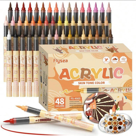 GuangNa Acrylic Markers (Skin - 48 Colors)