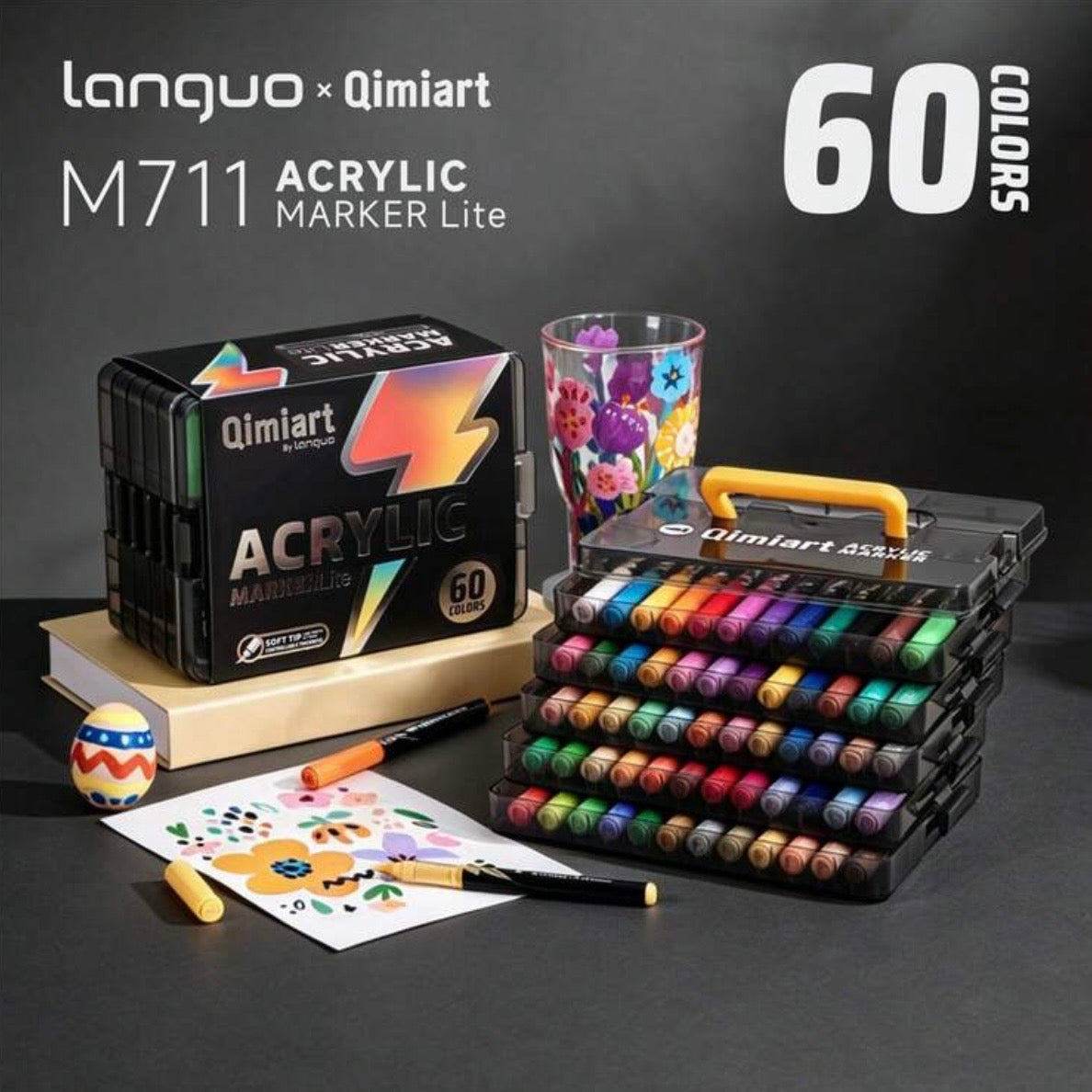 Qimiart Acrylic Markers (60 Colors)