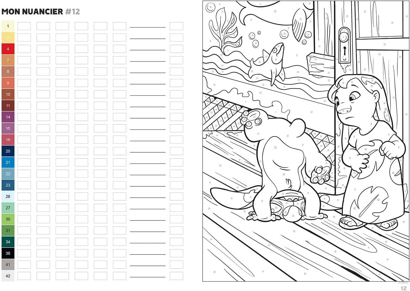 Coloriage Mystery Coloring Books (Stitch - Easy)