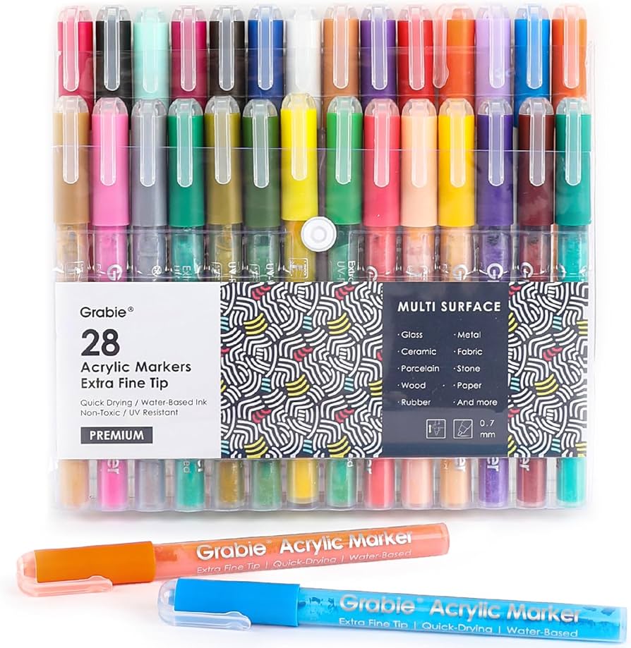 Grabie Acrylic Markers (28 Colors)