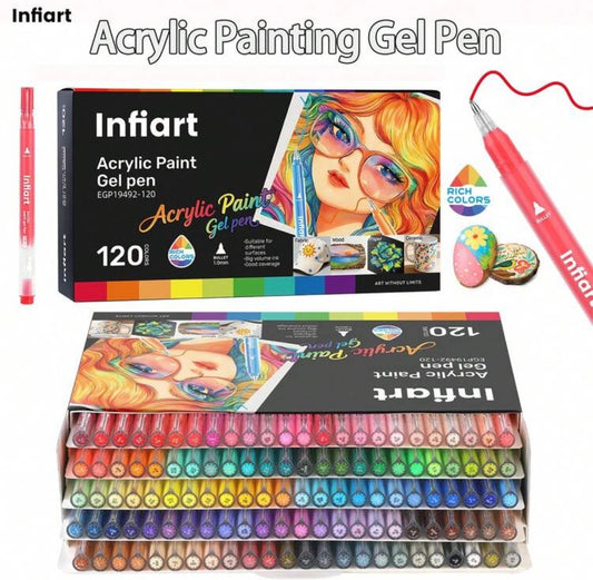 Infiart Acrylic Gel Pens (120 Colors)
