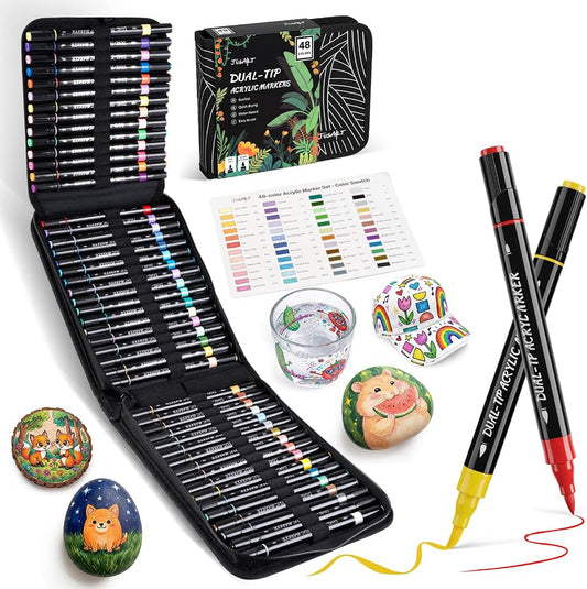 JustArt Acrylic Markers (48 Colors)
